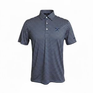 ML75 US Kids Collection Striped Short Sleeve Golf Polo Shirt Blue White Medium